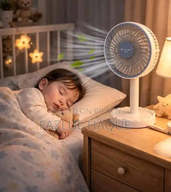 jy super jy2218 Rechargeable Table Fan 4000 mAh Lithium battery