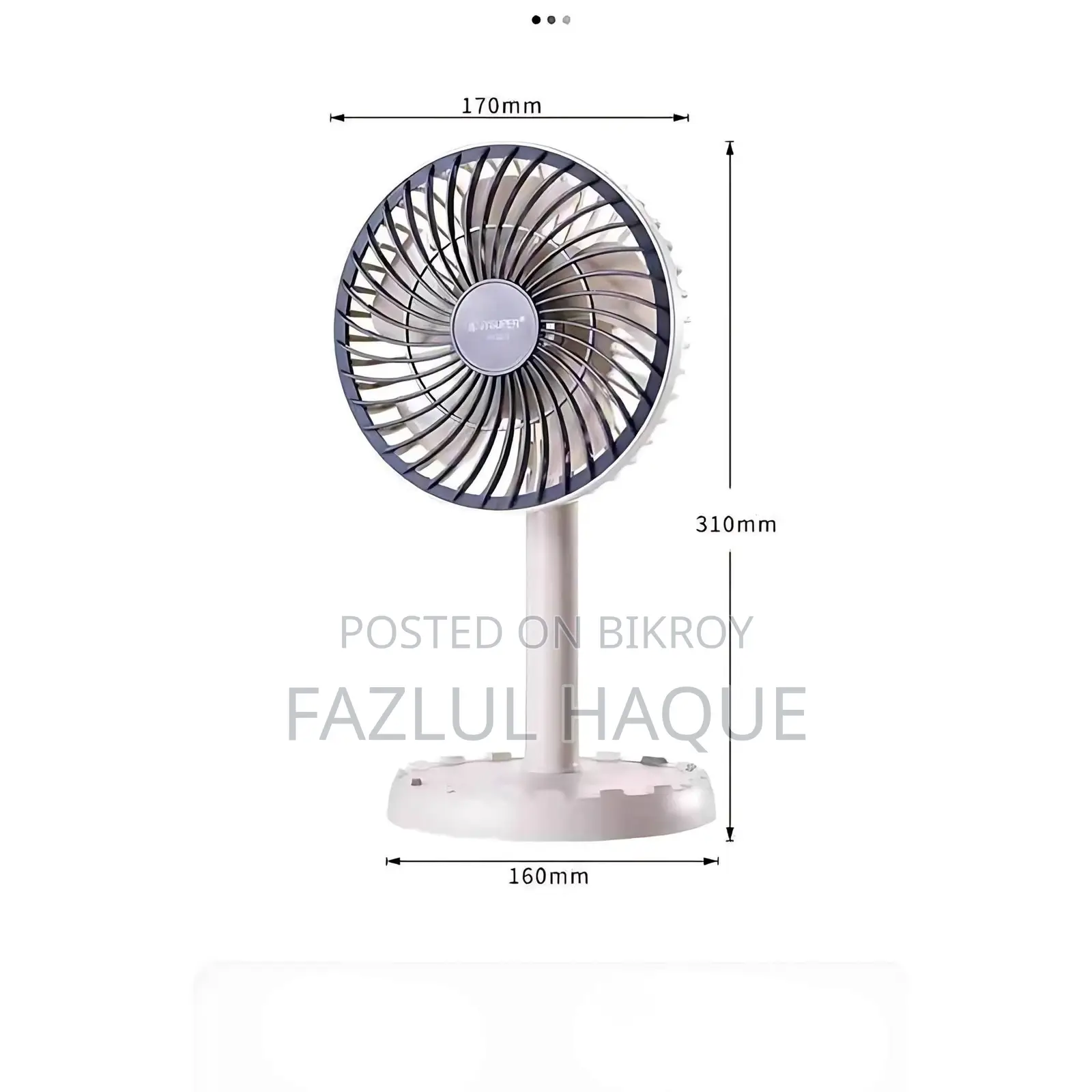 jy super jy2218 Rechargeable Table Fan 4000 mAh Lithium battery