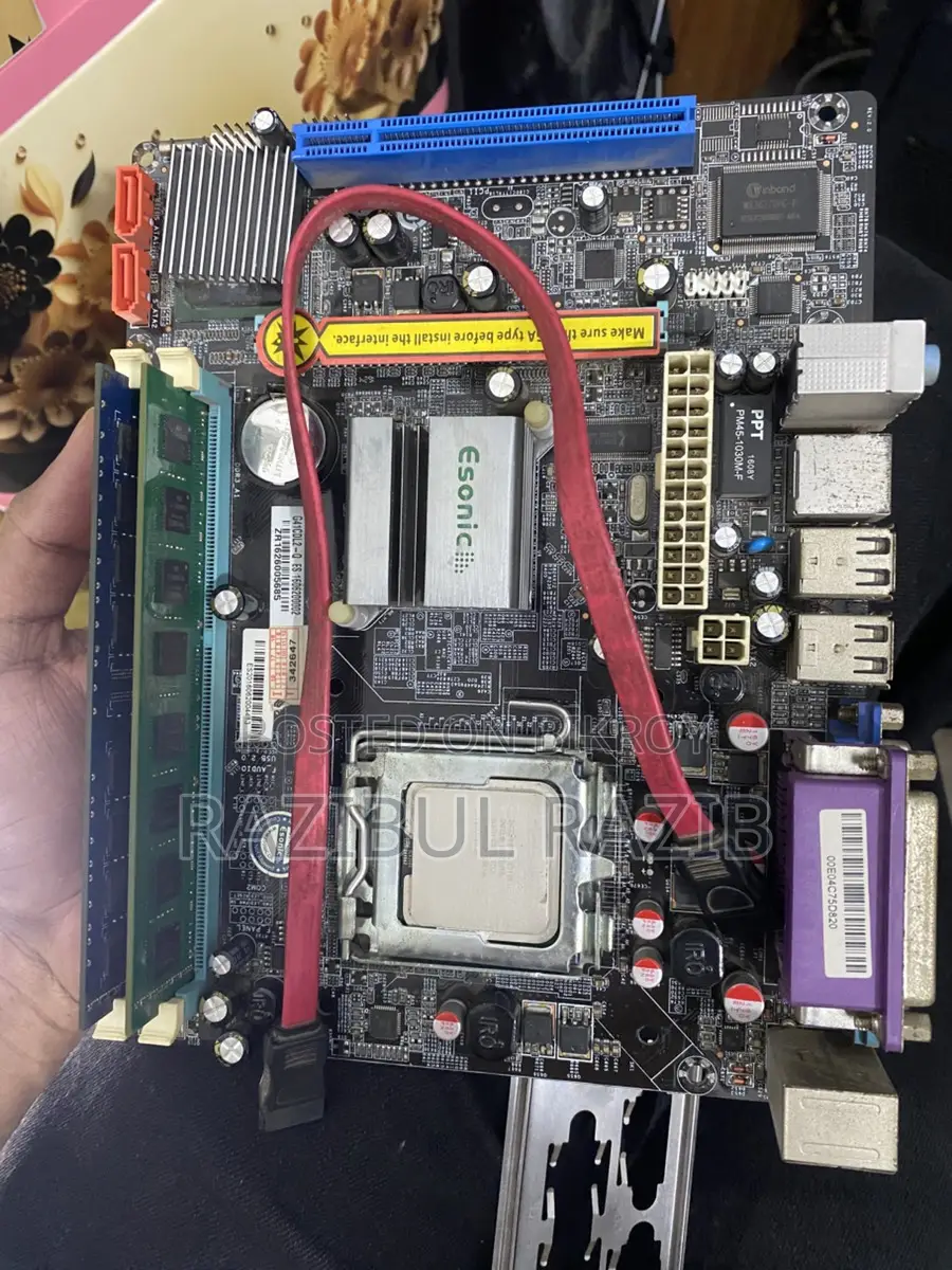Full Ok Esonic G41 Board, DDR3 2GB RAM with Dual Core Processor