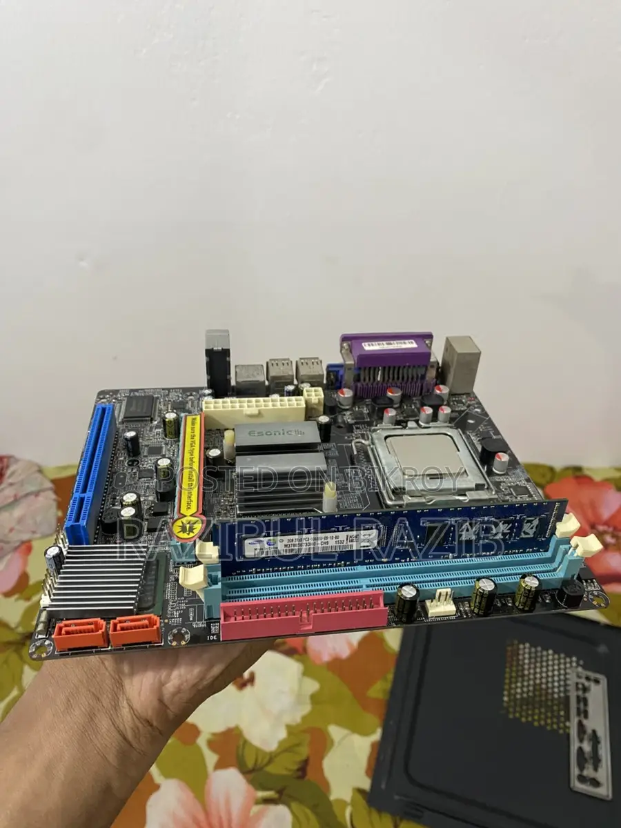 Full Ok Esonic G41 Board, DDR3 2GB RAM with Dual Core Processor