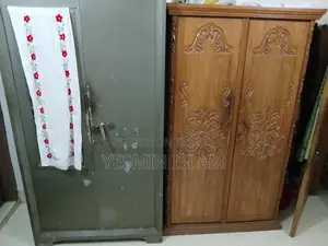 Teak Wood Wardrobe and 1 Steel Wardrobe