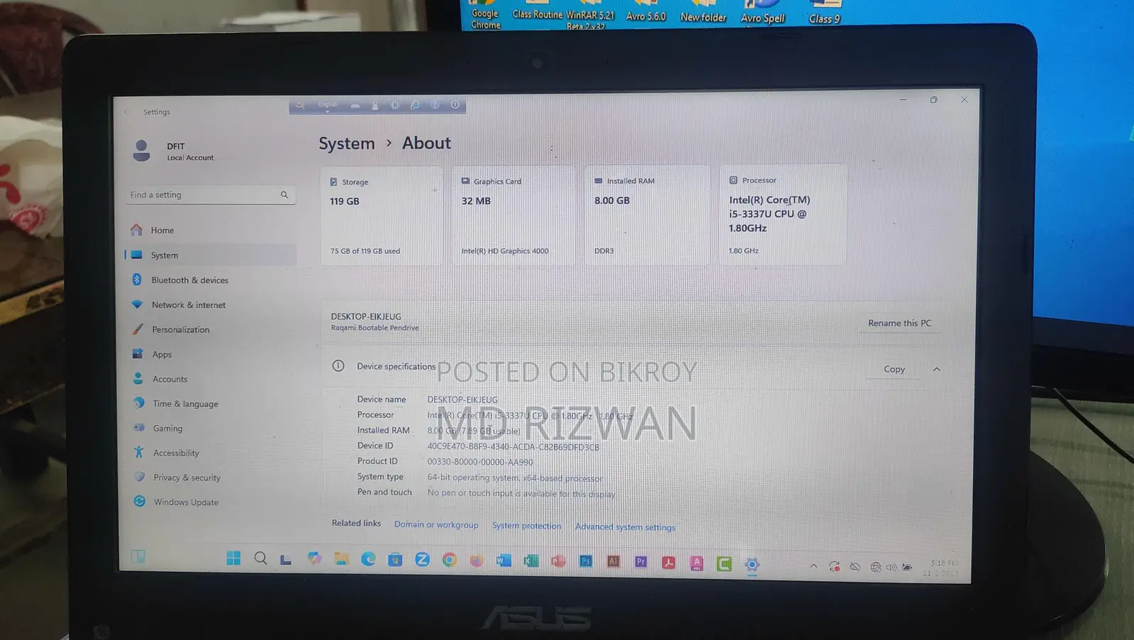 ASUS X450C Series Laptop for Sale (Urgent)