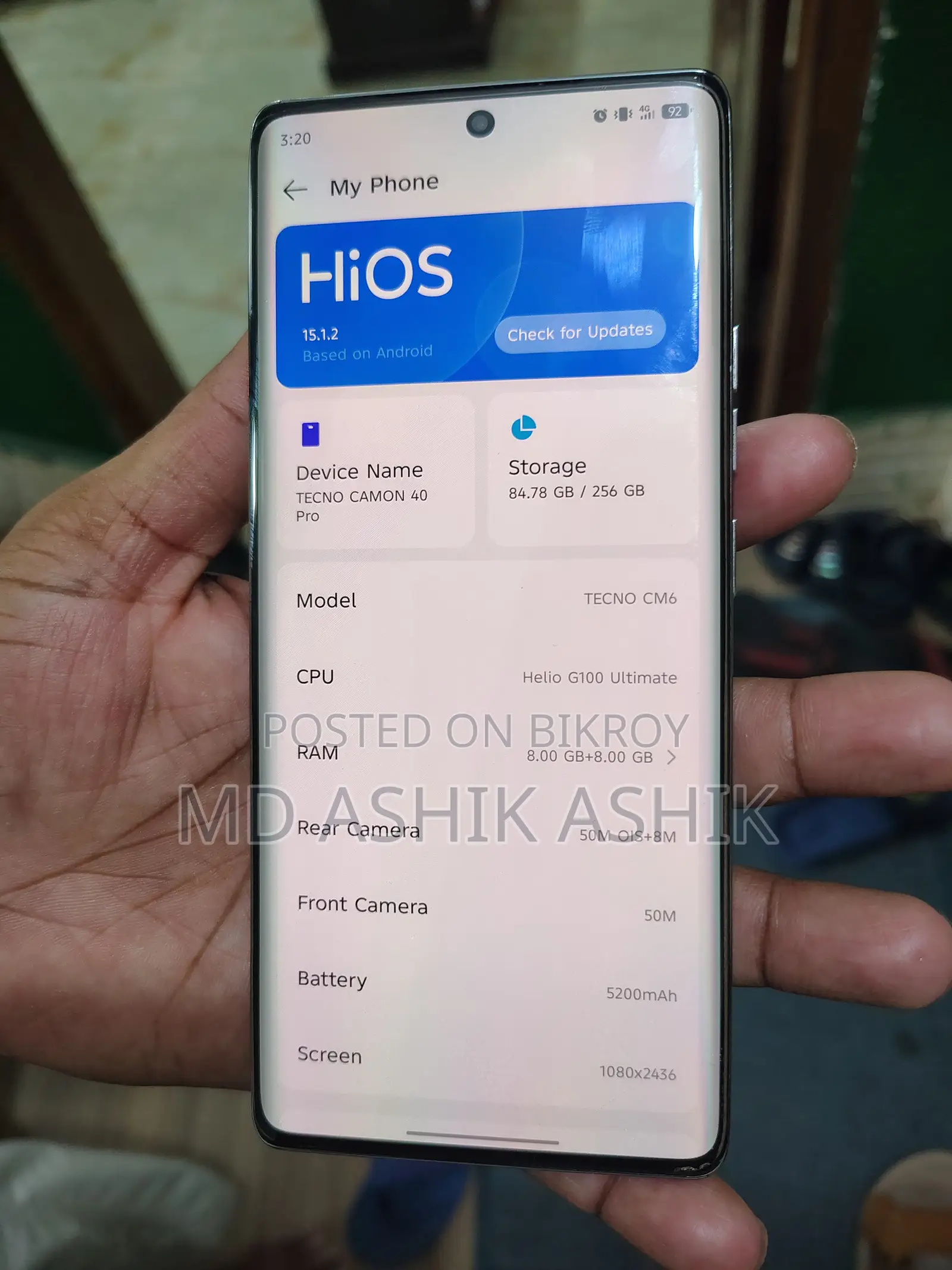 Tecno Camon 40 Pro 8/256 (Used)