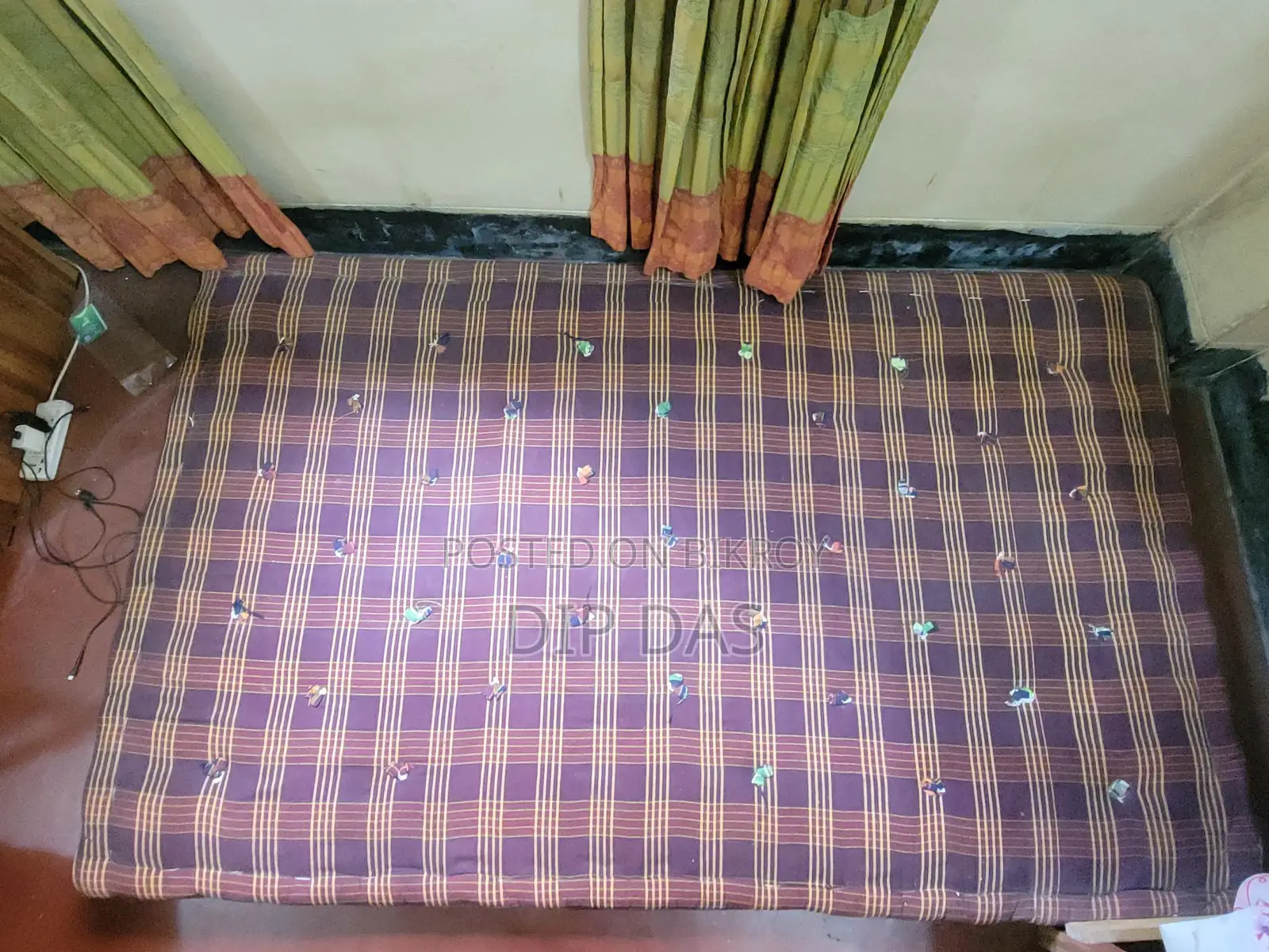 Mattress, 4 feet by 7 feet.