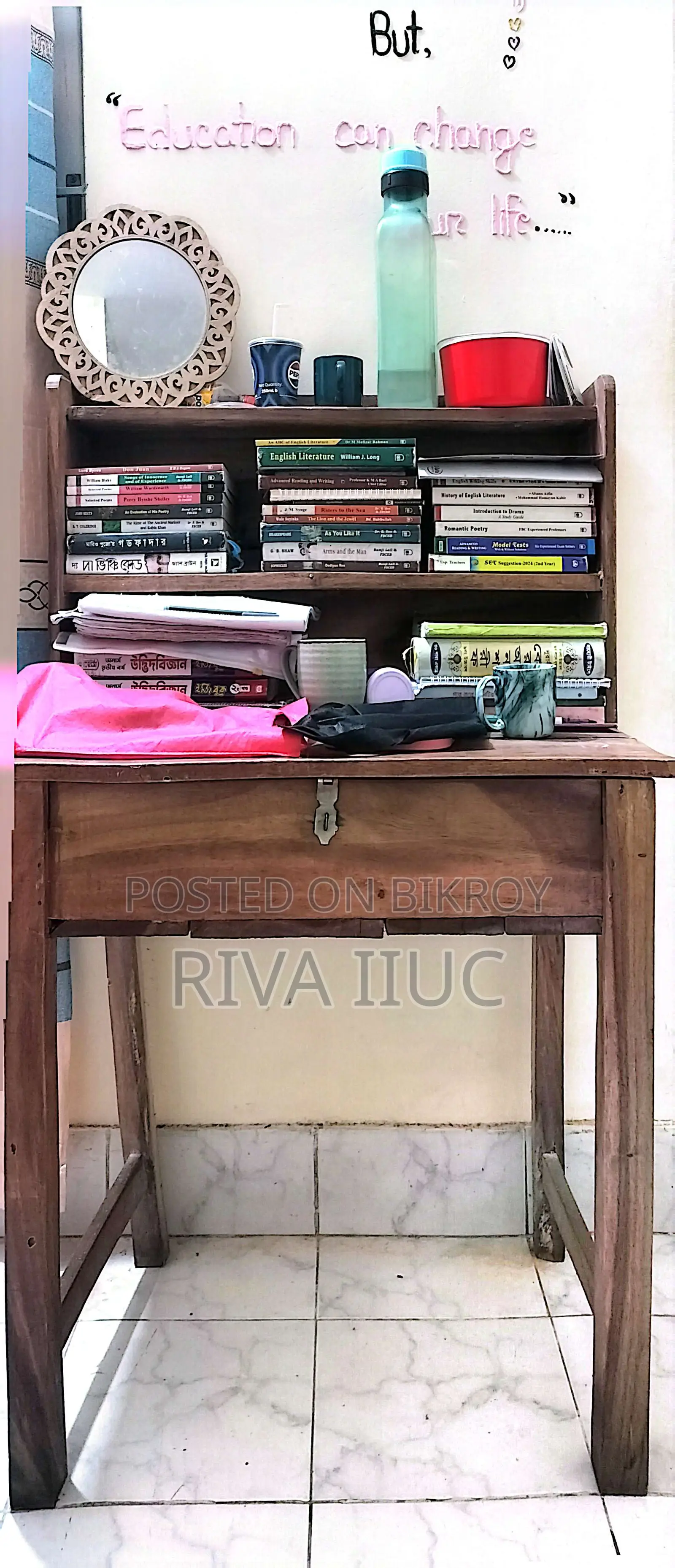 4ft x 7ft Bed & 1 Study Table