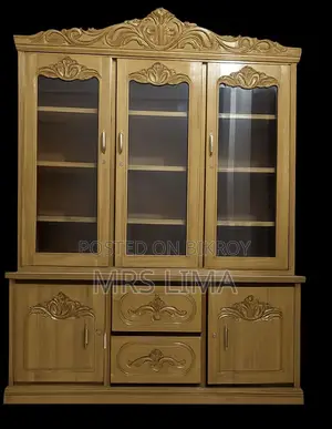 সেগুন কাঠের ওয়াল শোকেস/কেবিনেট