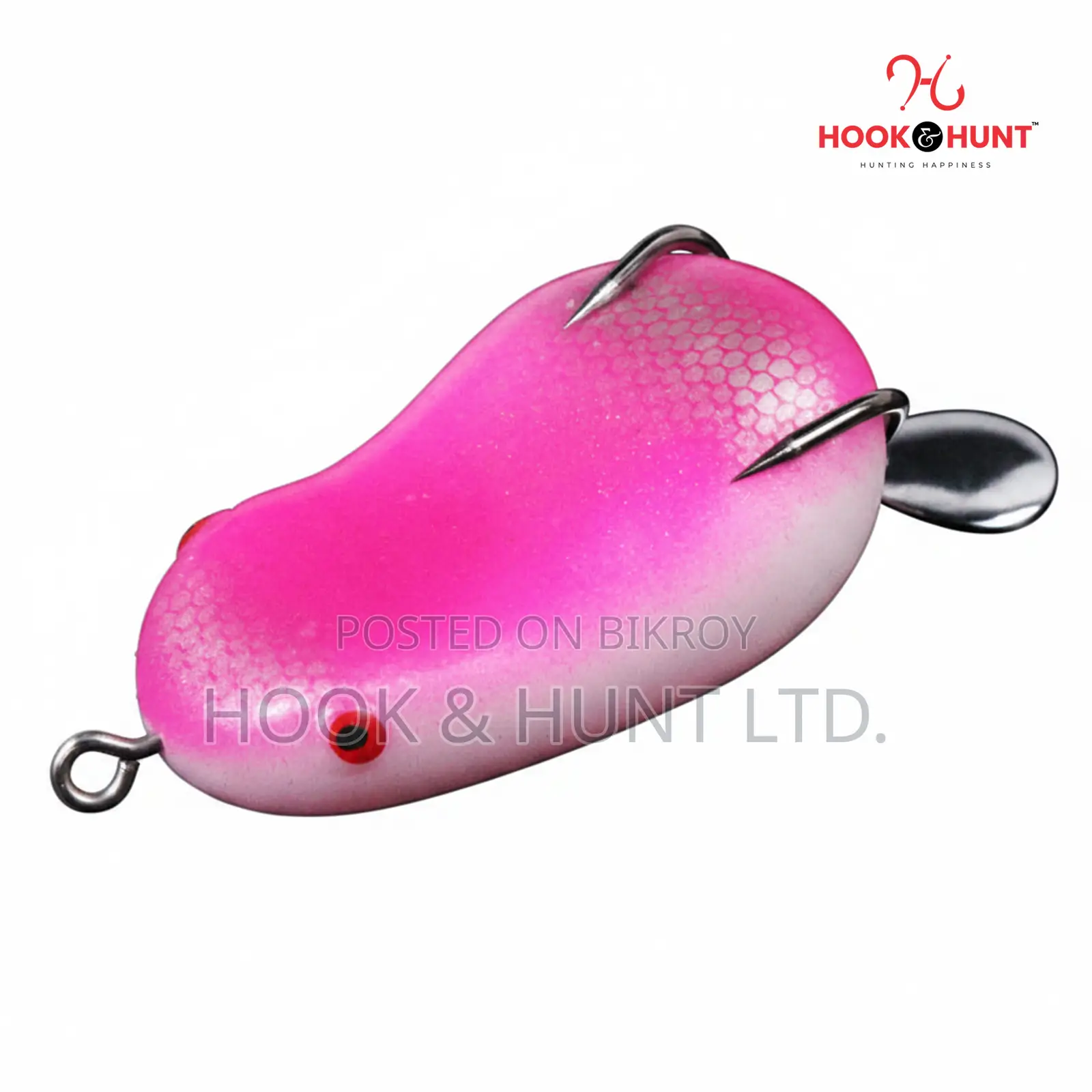 01 Pcs Frog Spinner Lure 8Gram | Glow Soft Bait Hook & Hunt