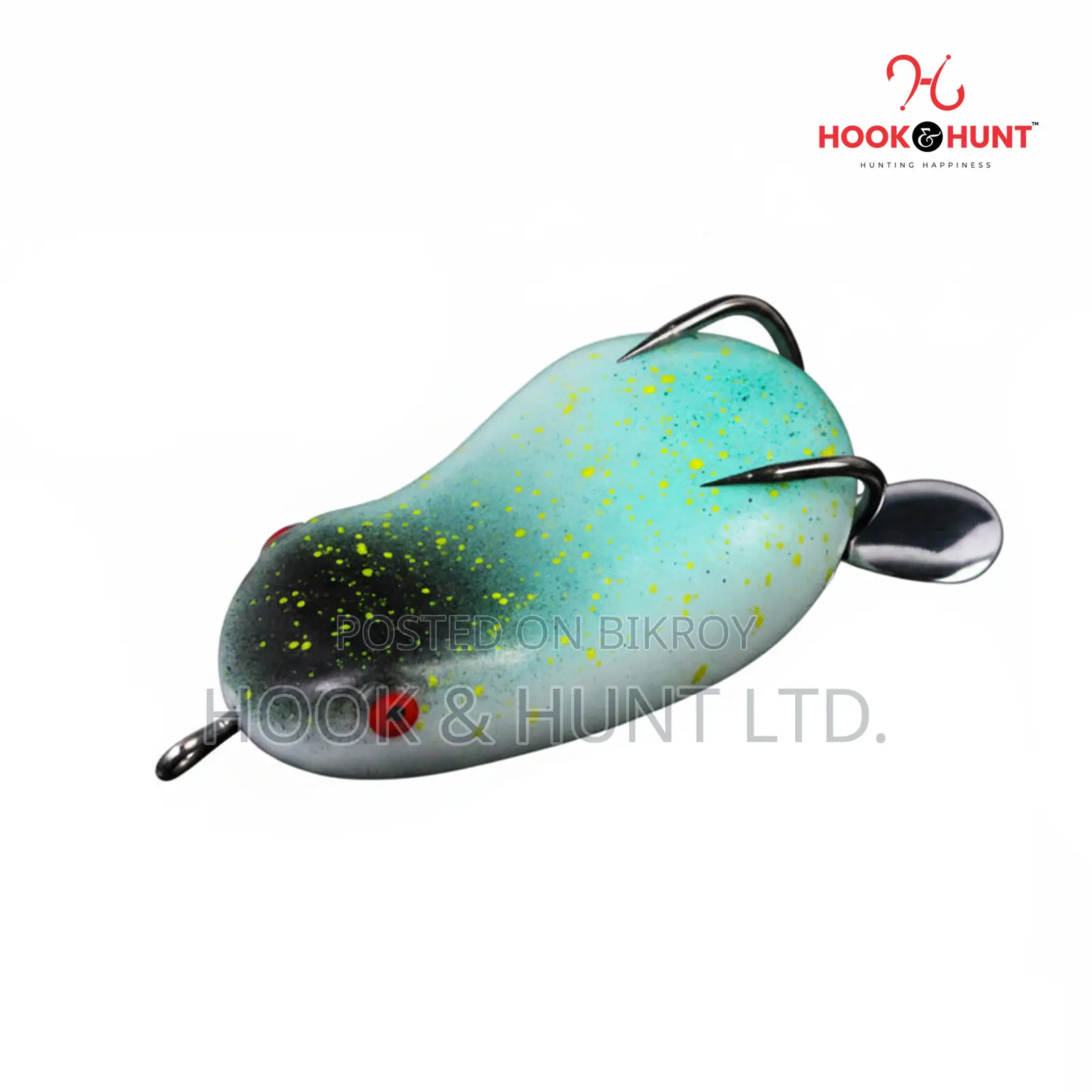 01 Pcs Frog Spinner Lure 8Gram | Glow Soft Bait Hook & Hunt