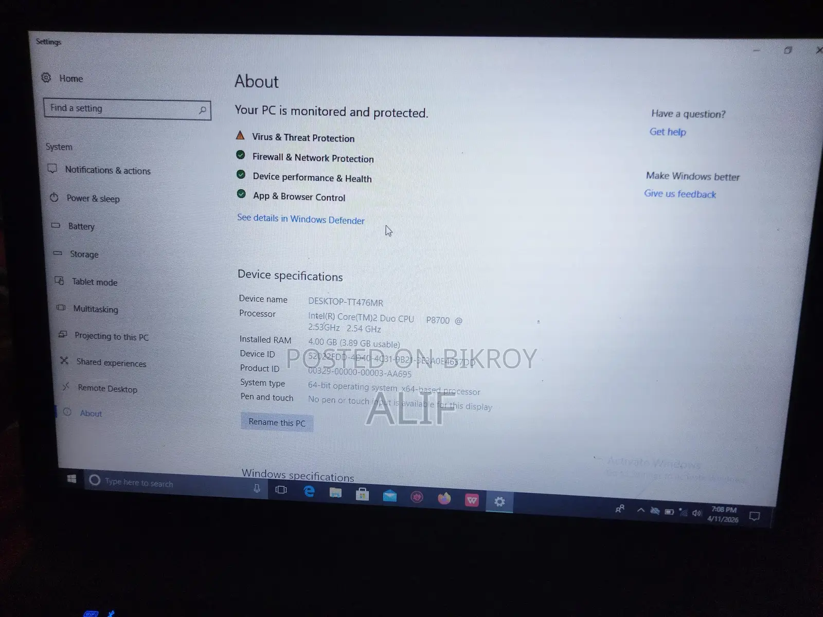Laptop + Web Development Course for Sale