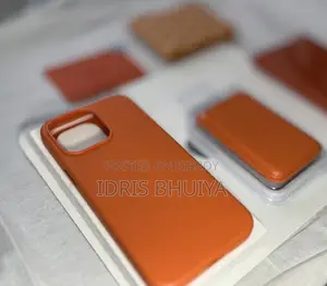 iPhone 15 Pro Max Leather Case Orange Edition Bundle