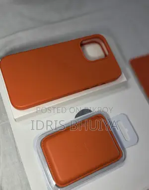 iPhone 15 Pro Max Leather Case Orange Edition Bundle