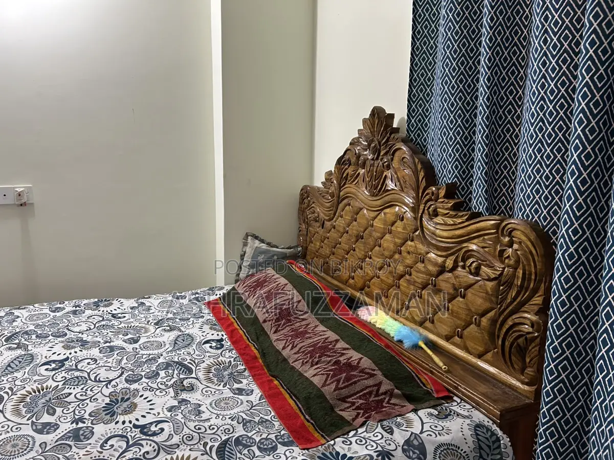 ৬/৭ ফিট সুপার কিং সেগুন কাঠের বেড