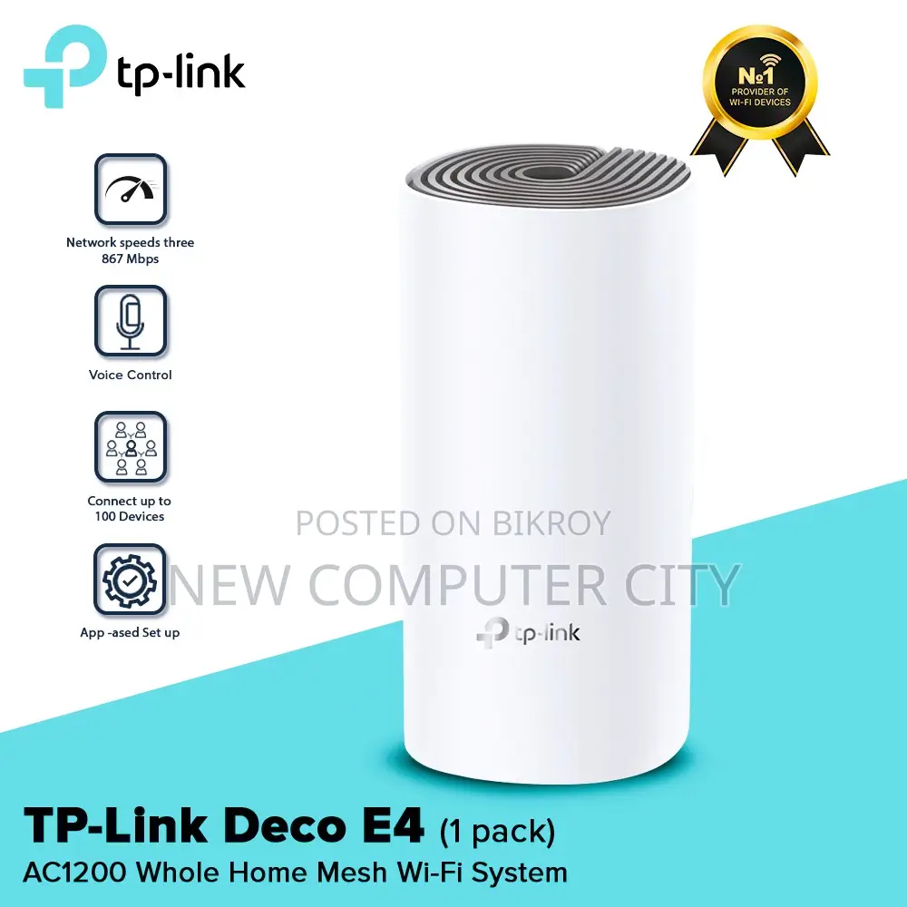 TP-Link Deco E4 (Single pack) Whole Home Mesh Wi-Fi System Dual-band