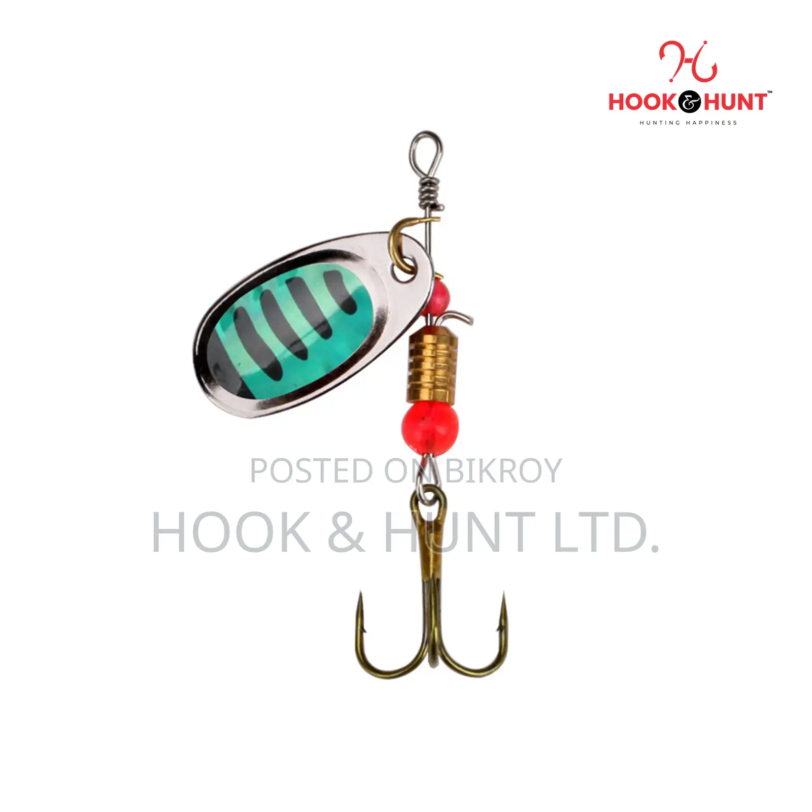 10 Pcs Spinning Spoon Lure 6cm 3g | Metal Hook & Hunt