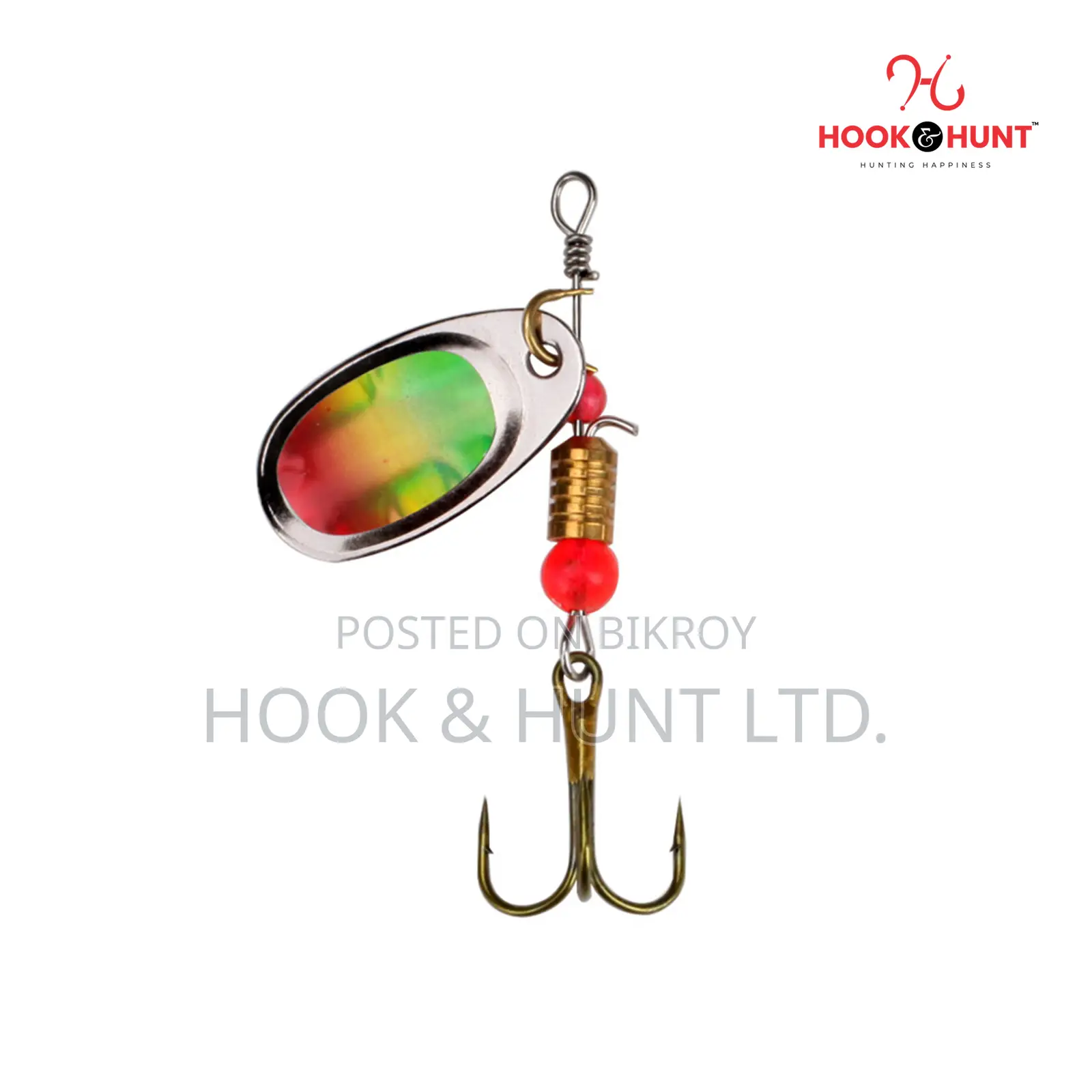 10 Pcs Spinning Spoon Lure 6cm 3g | Metal Hook & Hunt