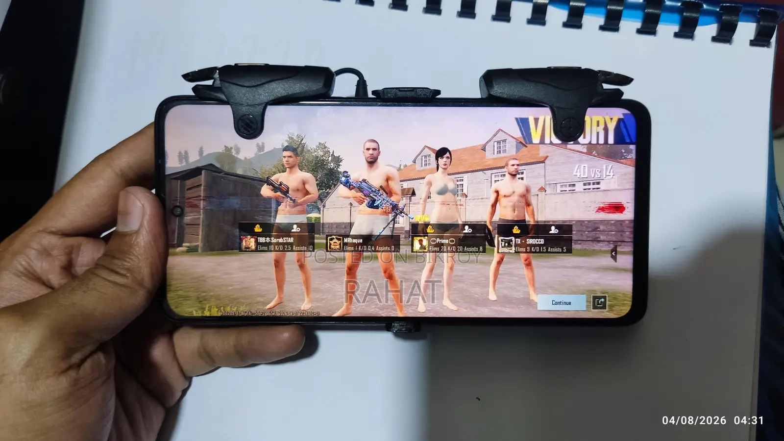 Ysshui 2X Trigger Mobile Game Controller, 16 Shots Per Second auto