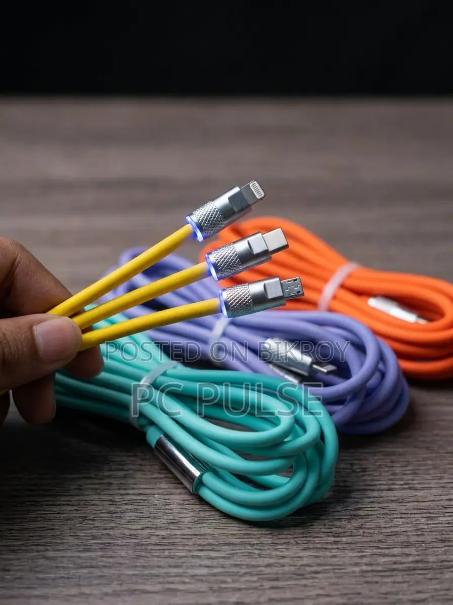 Premium Silicone 120w Fast Cable with Led Indicator