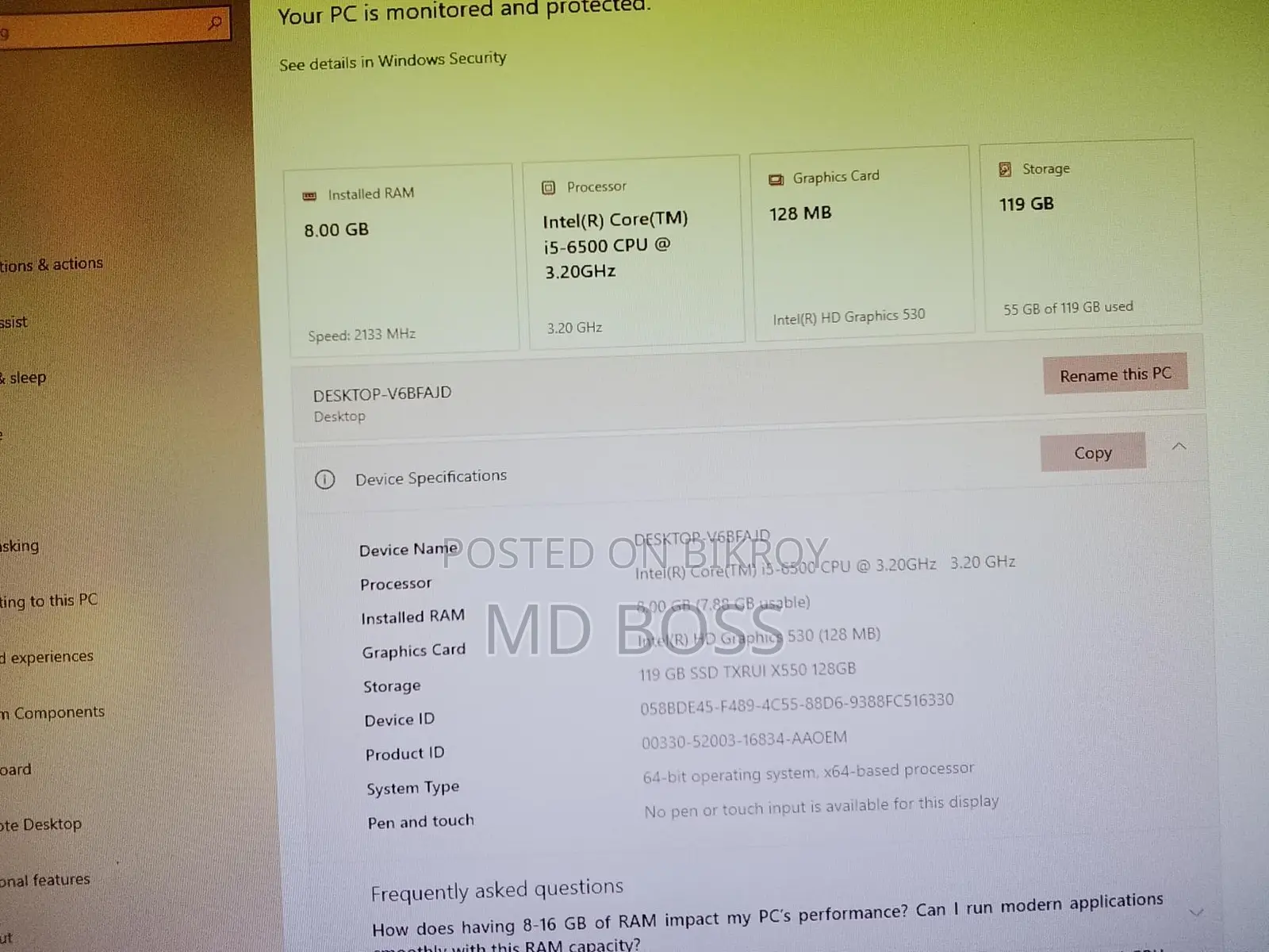 Desktop Computer For Sale