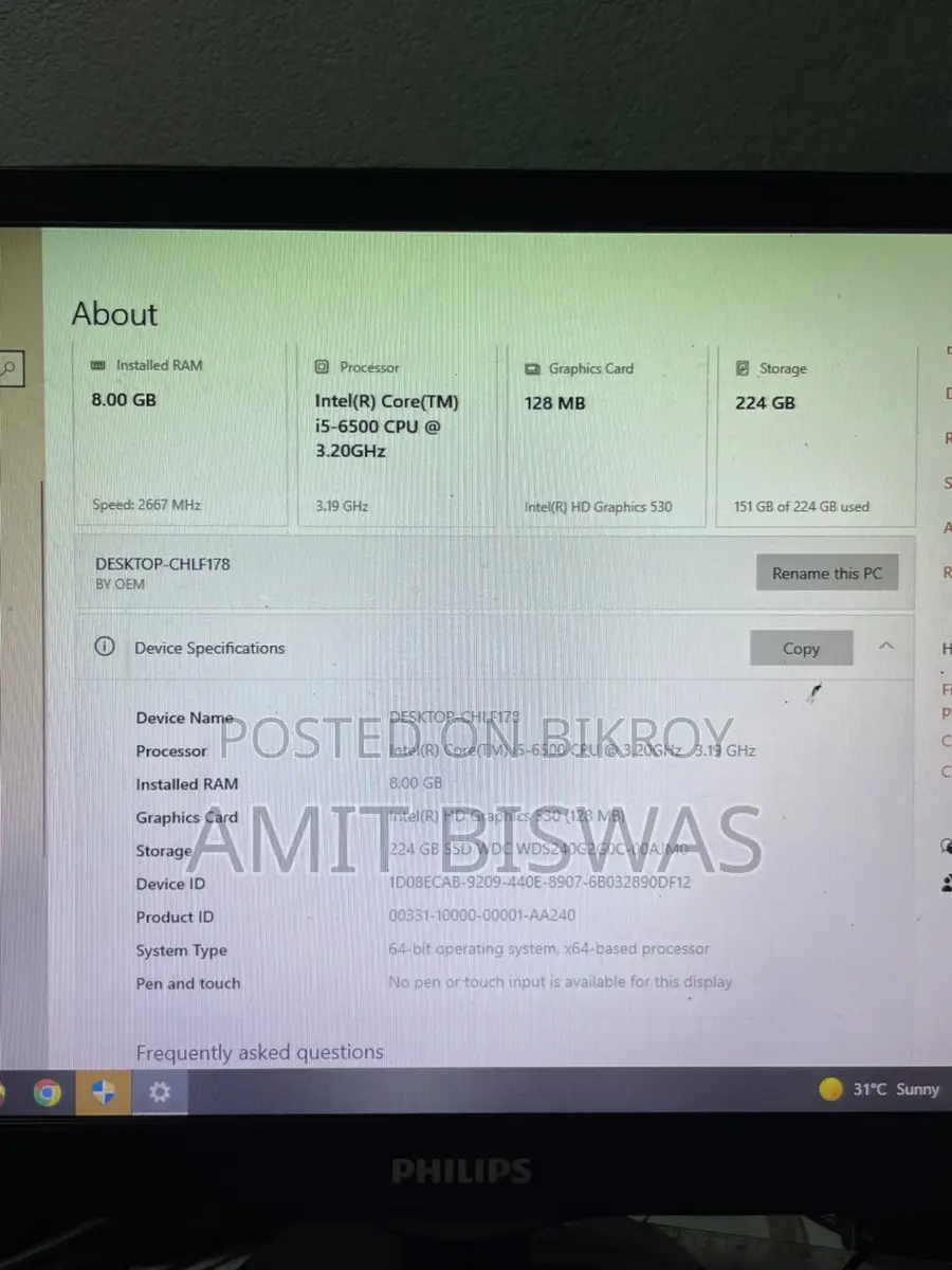 Intel Core i5 6th Generation All Ok