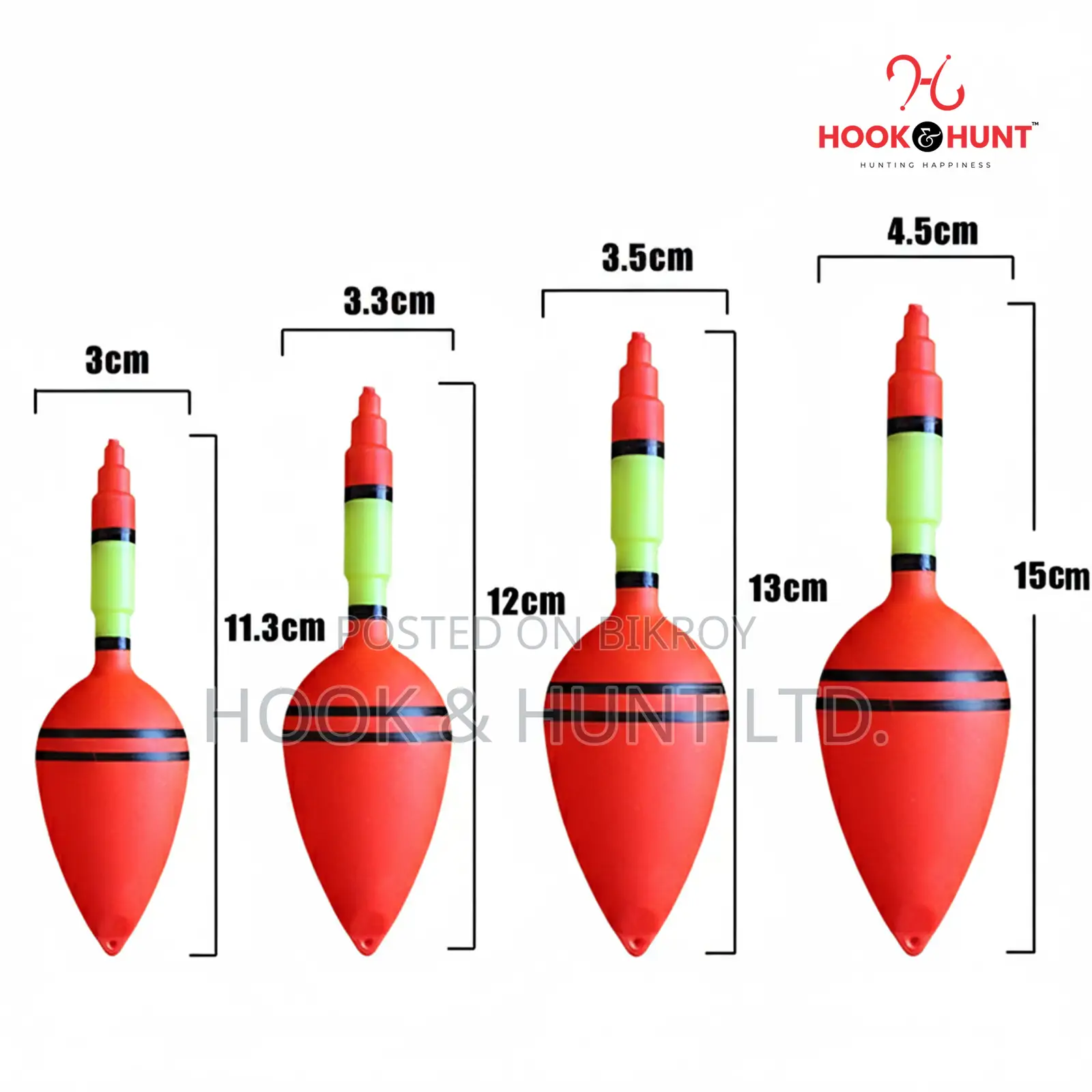 05 Pcs Big Belly Fishing Float | EVA Sea Hook & Hunt