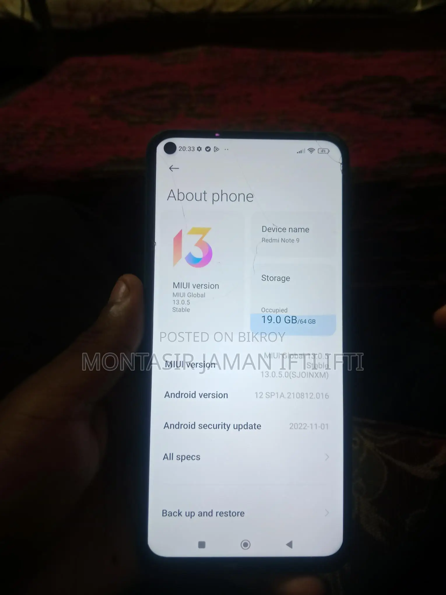 Xiaomi Redmi Note 9 (Used)