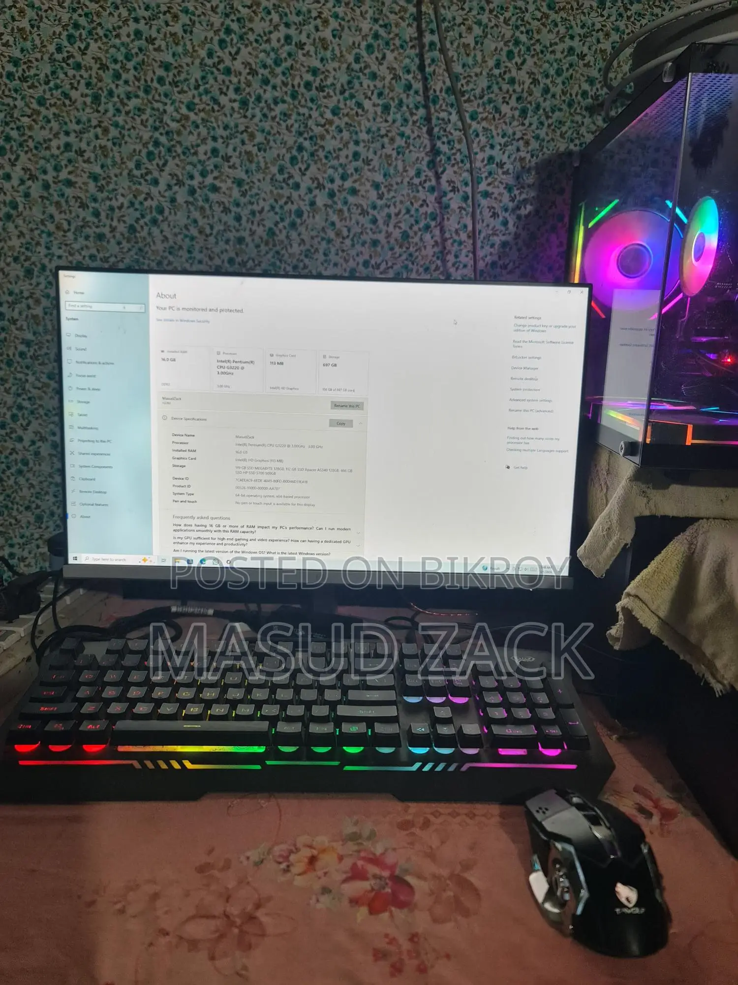 Desktop Computer 8GB Intel Core i5 SSD 128GB