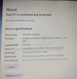 Hp Core I7 5500u Laptop