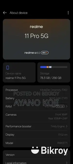 Realme 11pro 5g 2023 (Used)