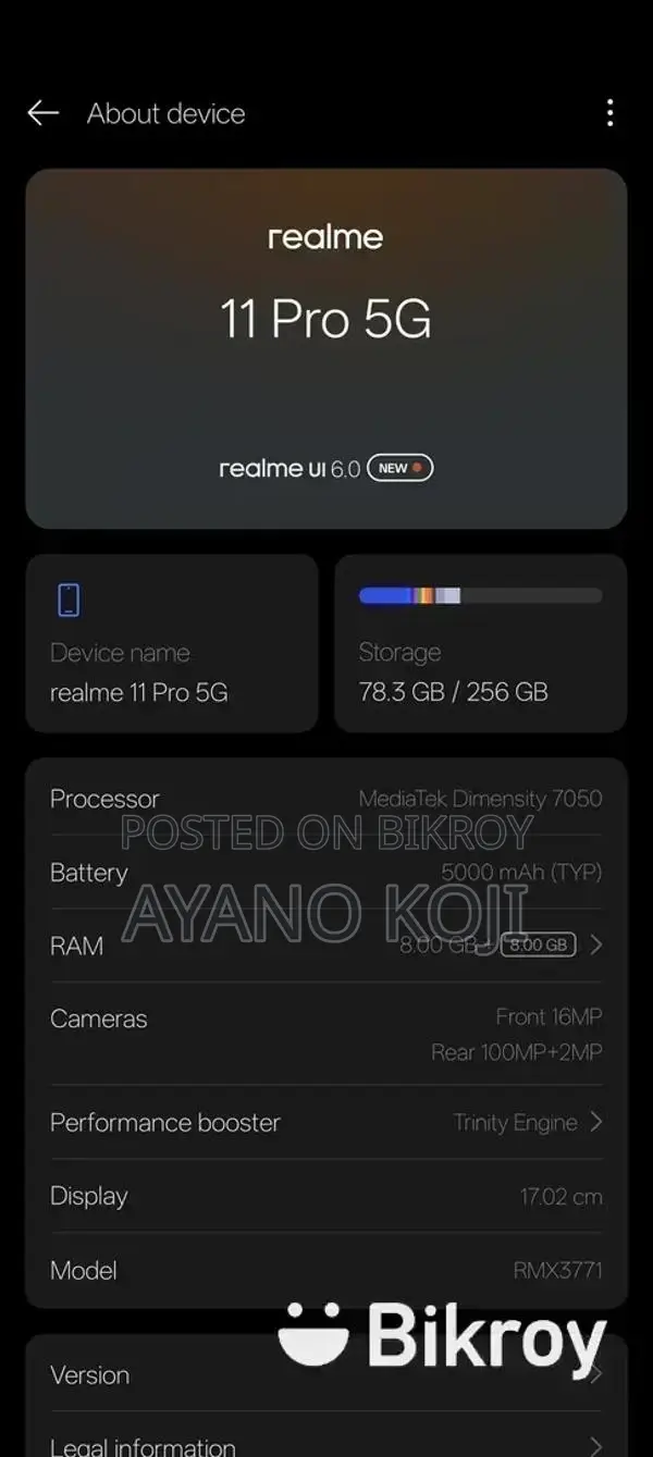 Realme 11pro 5g 2023 (Used)