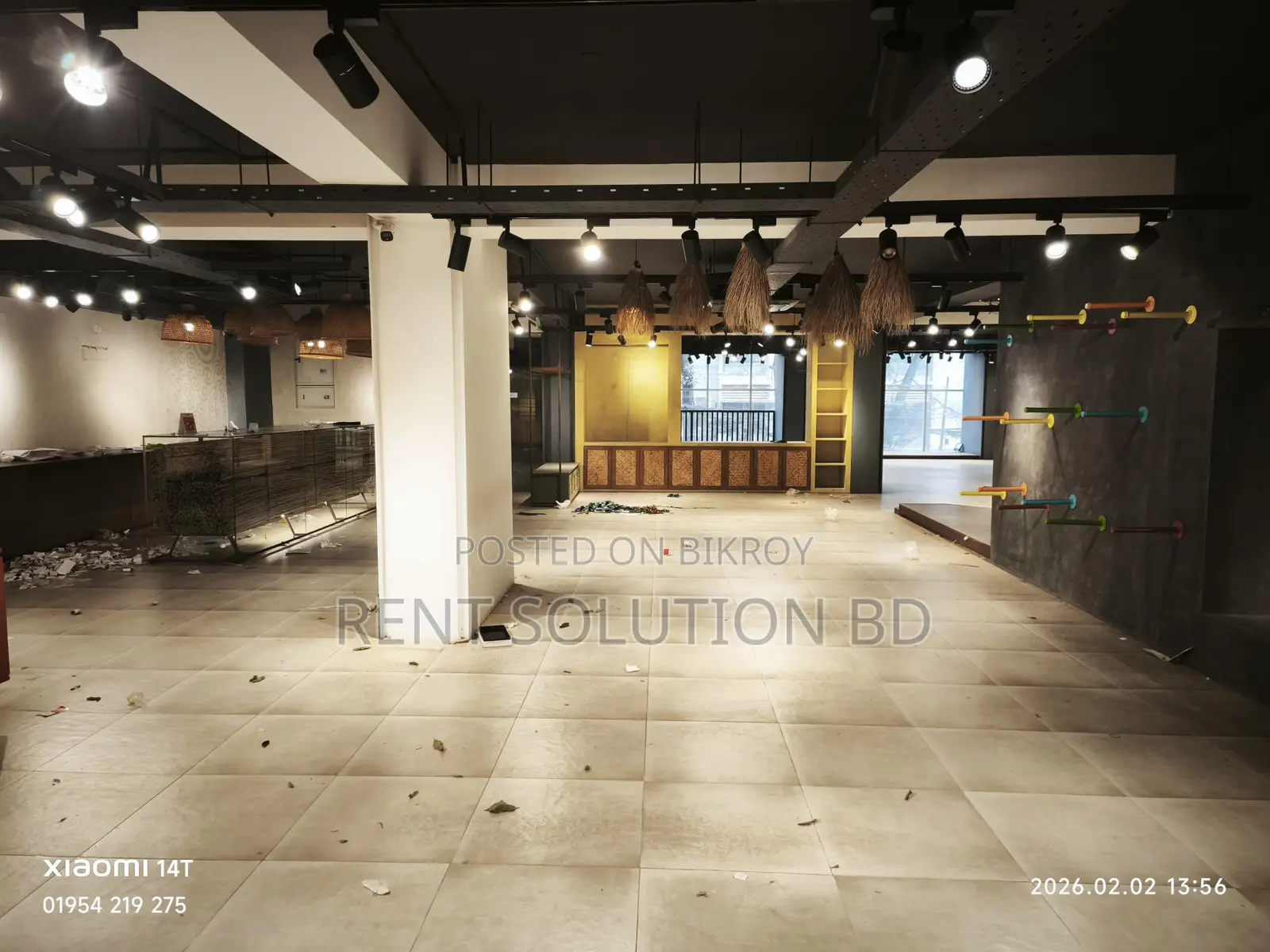 Open space for showroom, office