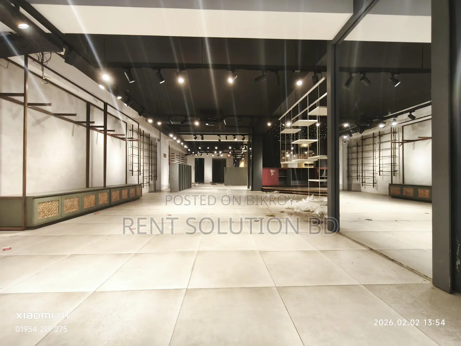 Open space for showroom, office