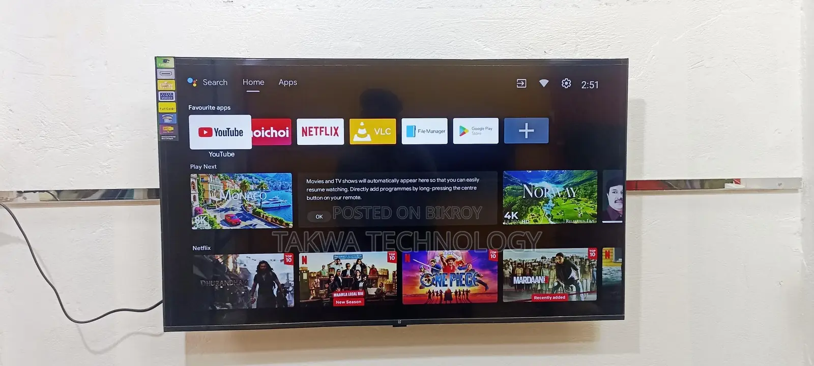 One Plus-43" Inch Smart Android Frameless Voice Control Dolby Audio Sound