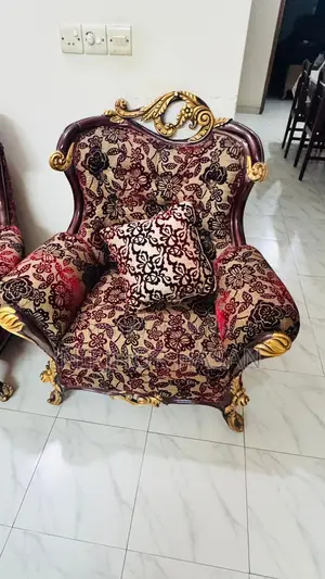 5-Seater Mahogany Wood Sofa