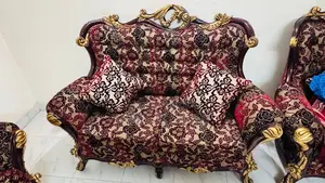 5-Seater Mahogany Wood Sofa