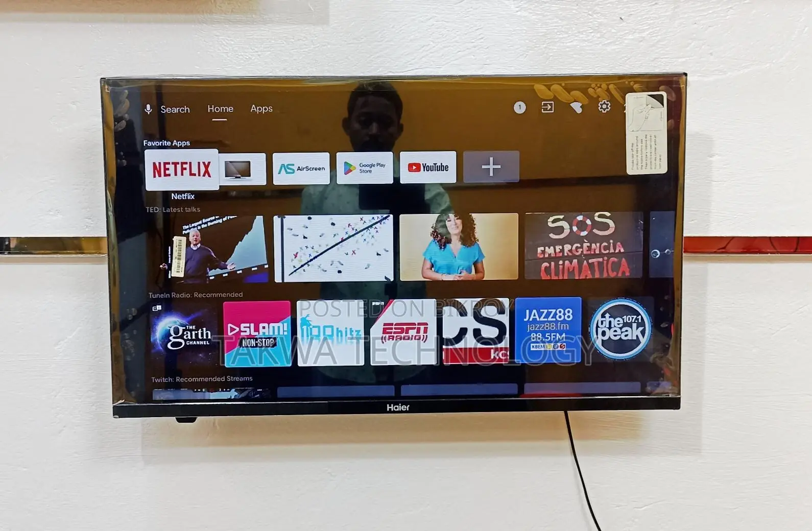 Haier-32" Inch Android Frameless Voice Control TV Full HD 1080P