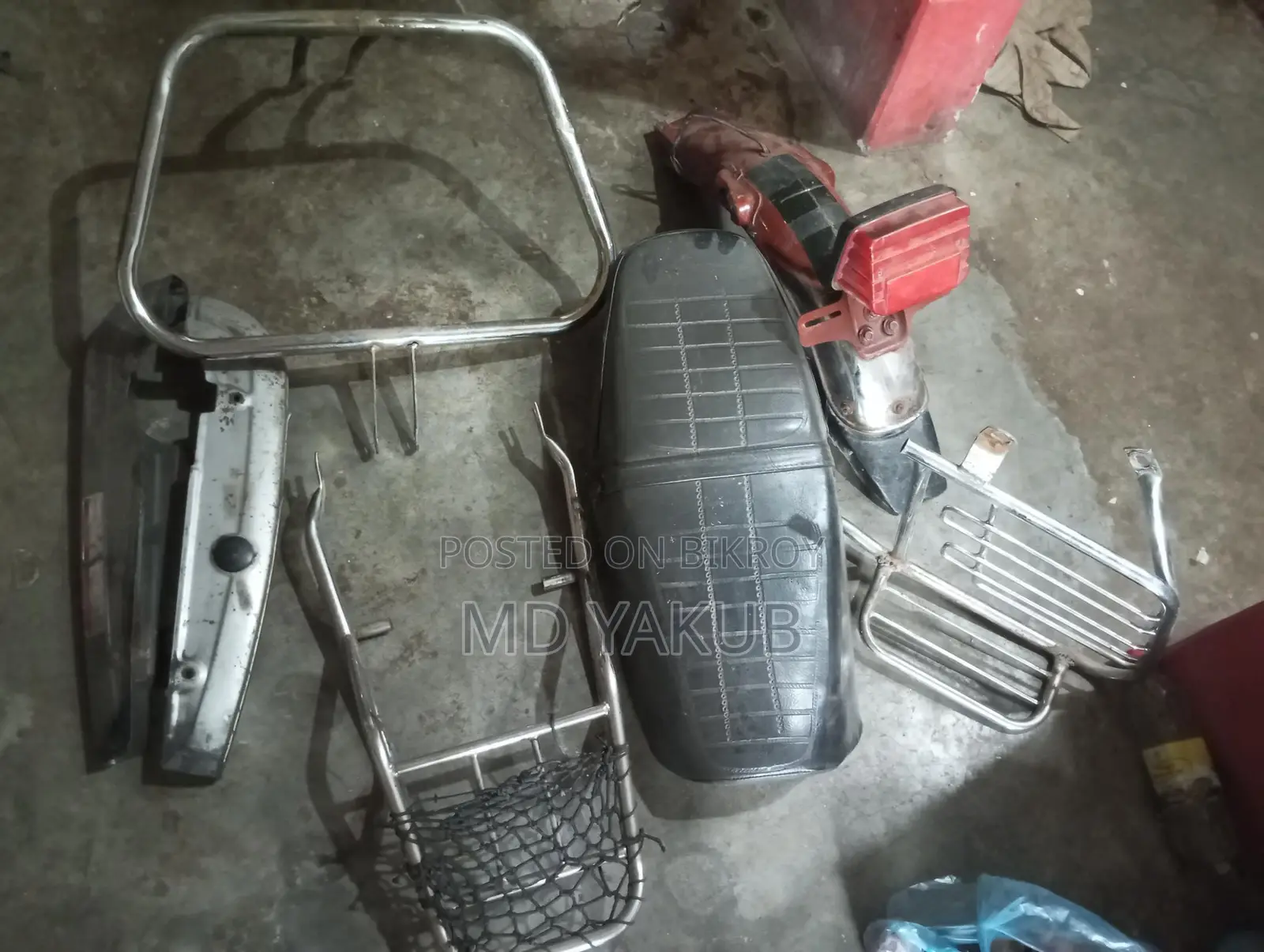 Bike Seat, Saree Guard, Footrest, Bumper, Back Light, Rear Seat
