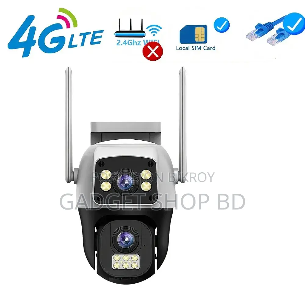 Dual Lens 4G Sim full HD 6MP Outdoor Waterproof IP Camera V380 pro