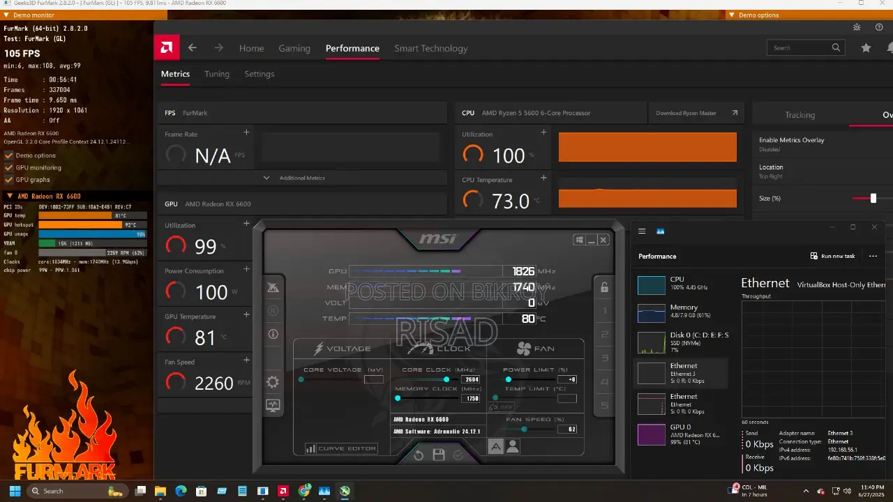 AMD RYZEN 5 5600 SAPPHIRE PLUS RX 6600 8GB RADEON GAMING PC