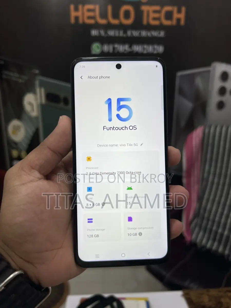 ভিভো টি৪এক্স ৫জি (৮+১২৮) (ব্যবহৃত)