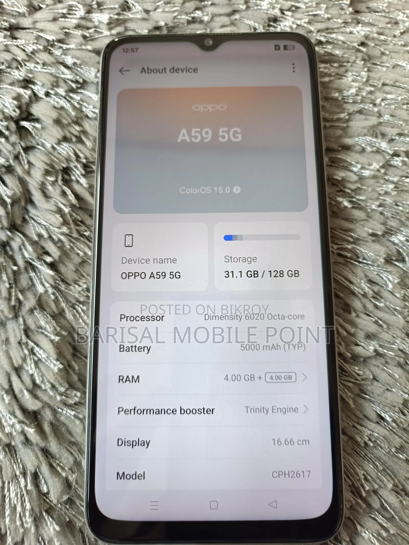OPPO A59 5g 4/128 (Used)