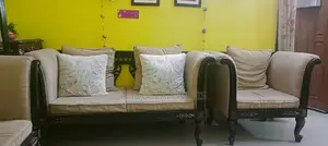 Cushion Sofa, Teak Wood, Very Good Quality