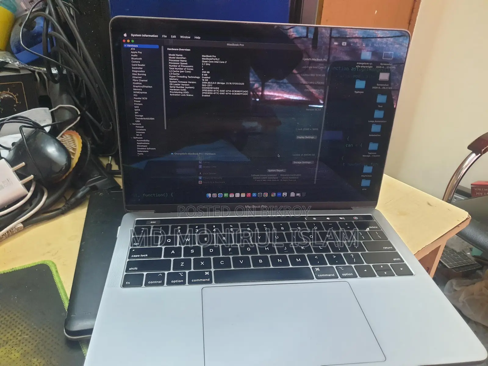 Macbook Pro 15.2 (Model-2018) for Sale