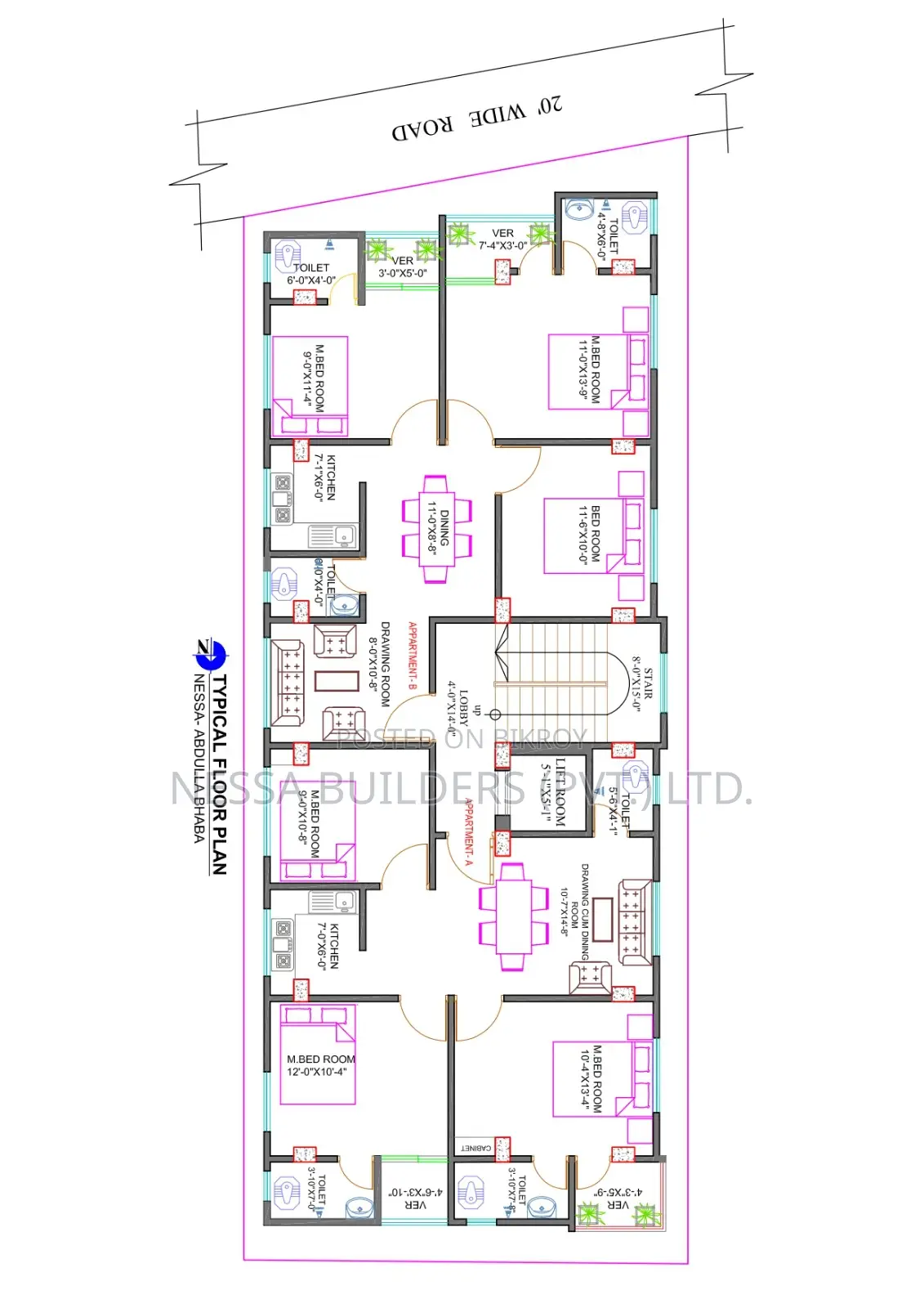 Ready-to-move flat for sale near Uttara Sector 4.