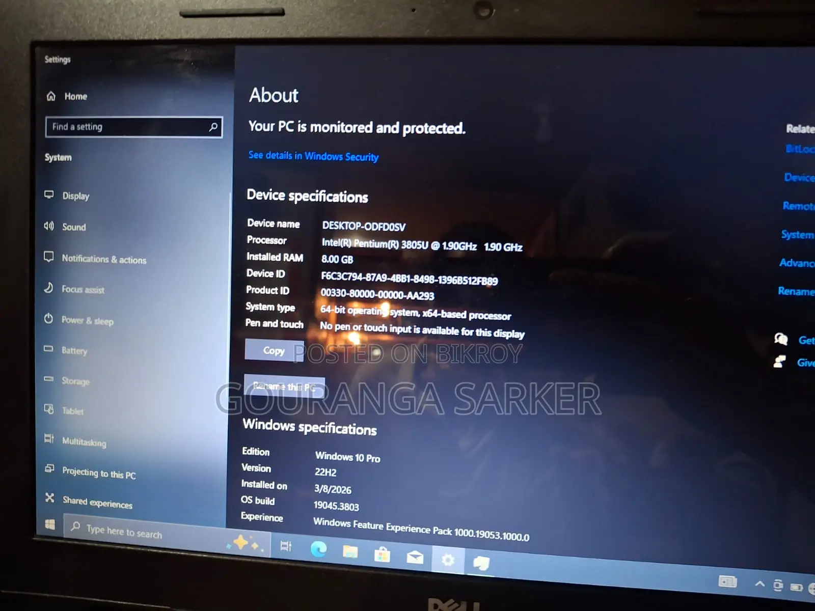 Dell slim laptop