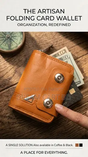 Titan Accordion Card Wallet For Men - Genuine Leather Holder