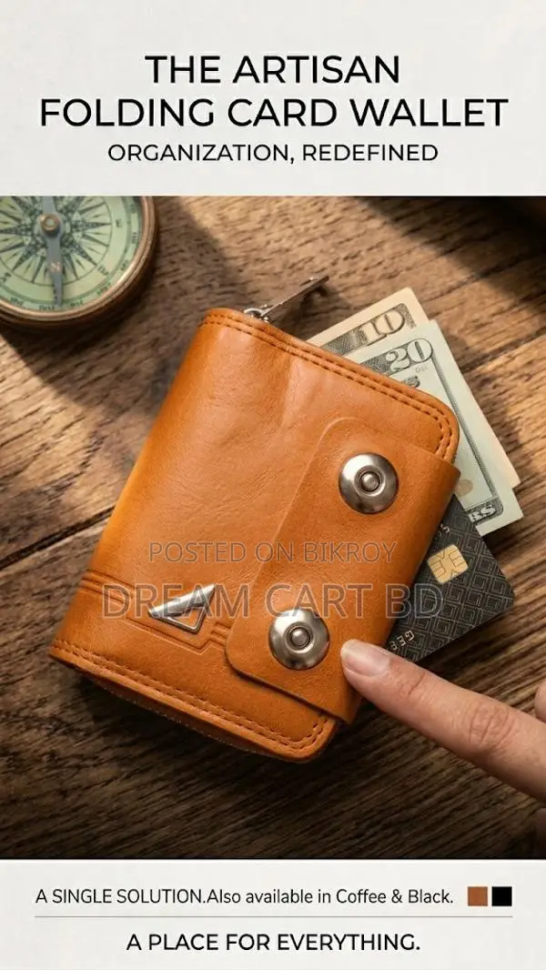 Titan Accordion Card Wallet For Men - Genuine Leather Holder
