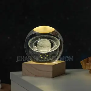 থ্রিডি ইনার কার্ভড ক্রিস্টাল বল নাইট লাইট