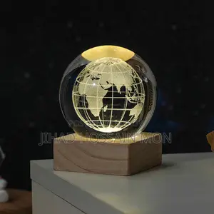 থ্রিডি ইনার কার্ভড ক্রিস্টাল বল নাইট লাইট