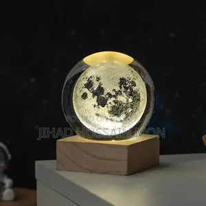 থ্রিডি ইনার কার্ভড ক্রিস্টাল বল নাইট লাইট