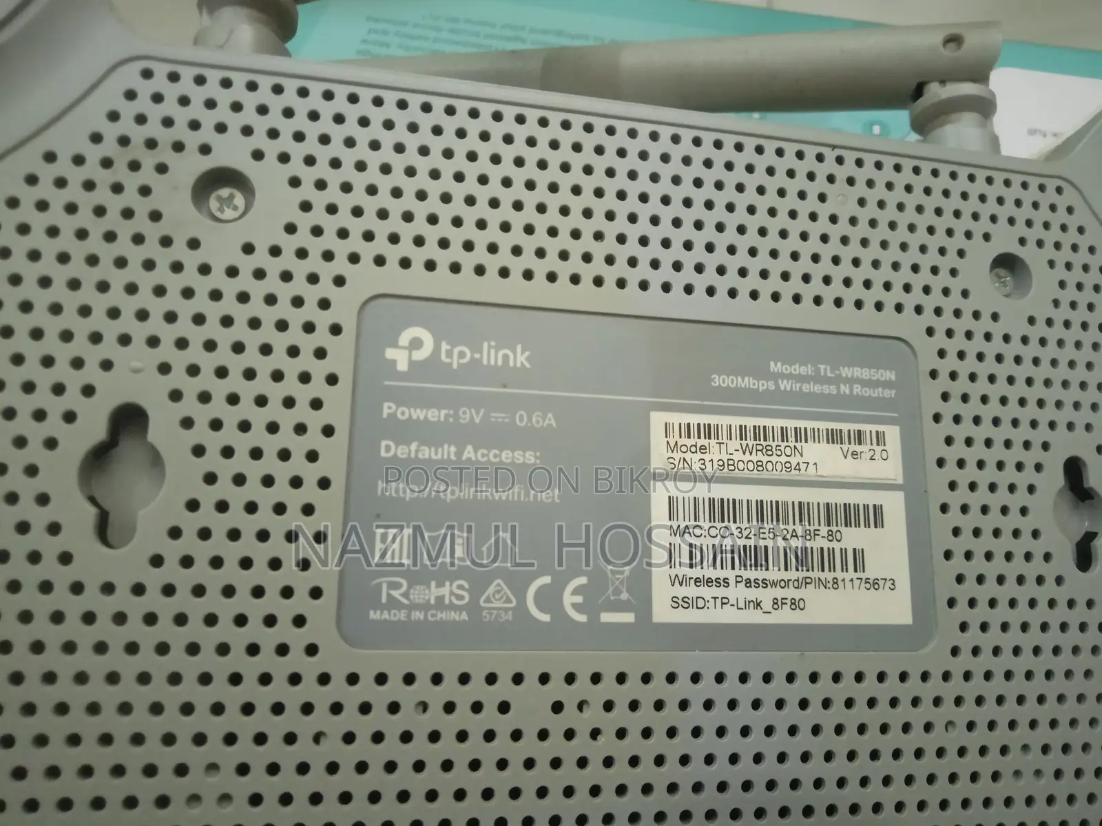 Tp-link Tl-wr850n Router for Sale